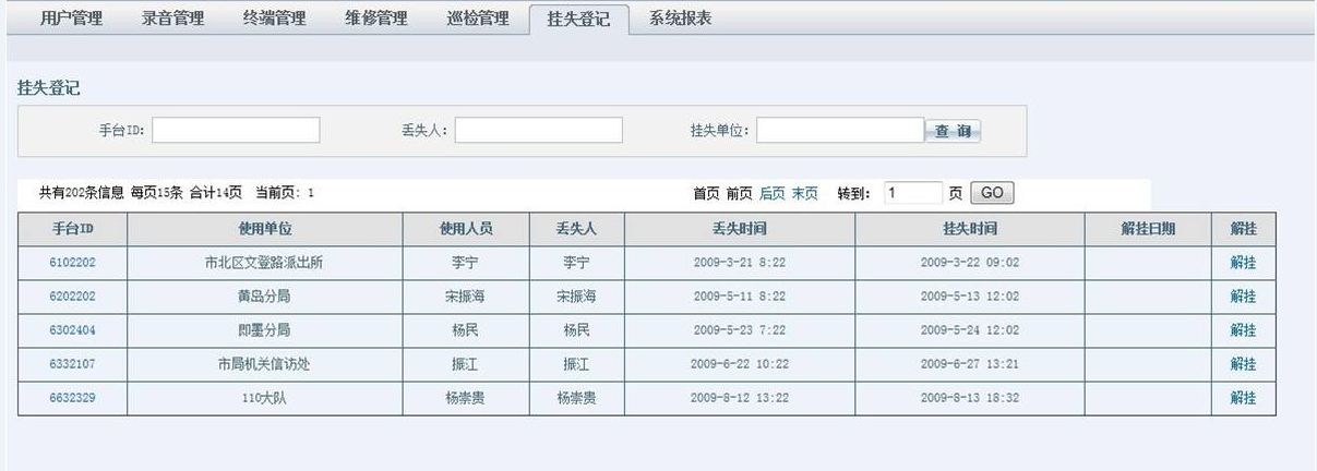 终端监控管理系统 界面截图